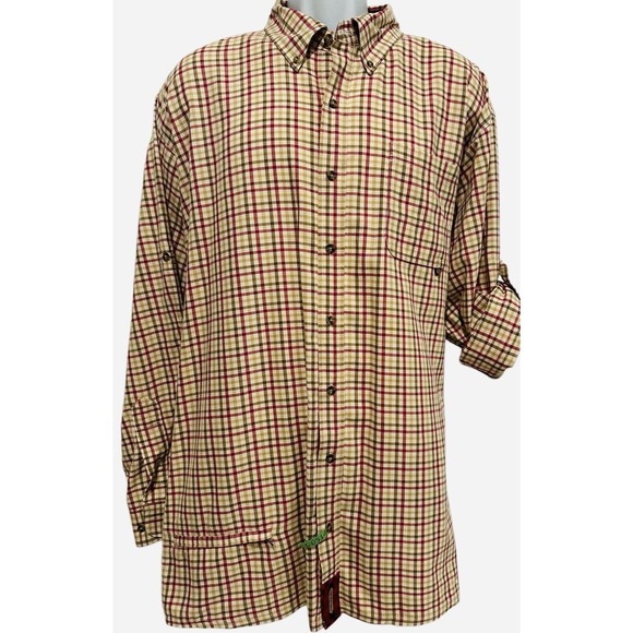 Braeval Men Shirt TIERA Check Wool Blend Flannel Paddock Ascot Shepherd Vent XL - Picture 2 of 14
